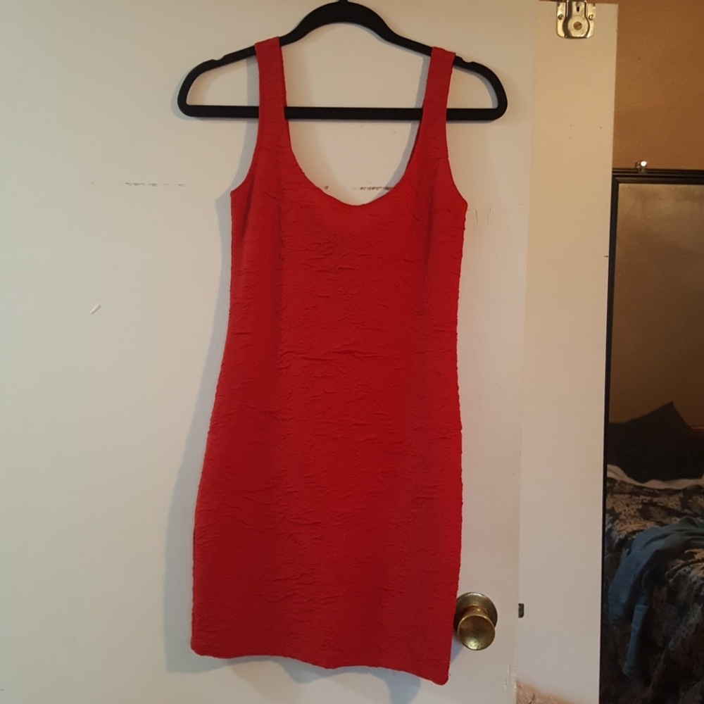 Red stretchy dress